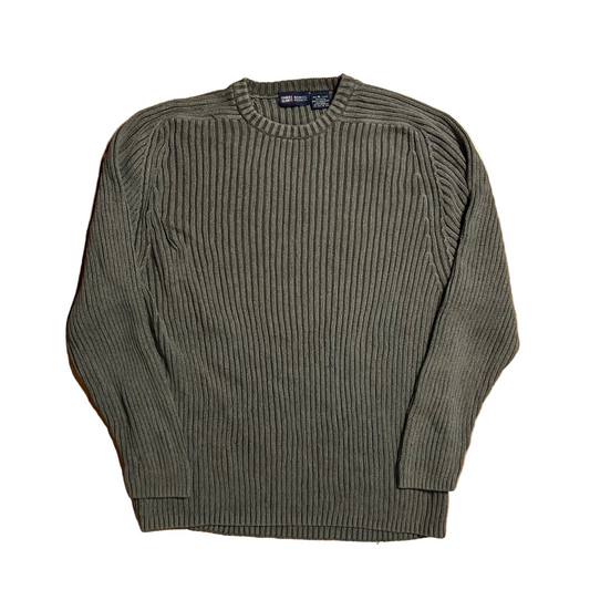Faded Glory Green Cotton Sweater - Large - 23" x 29.5"