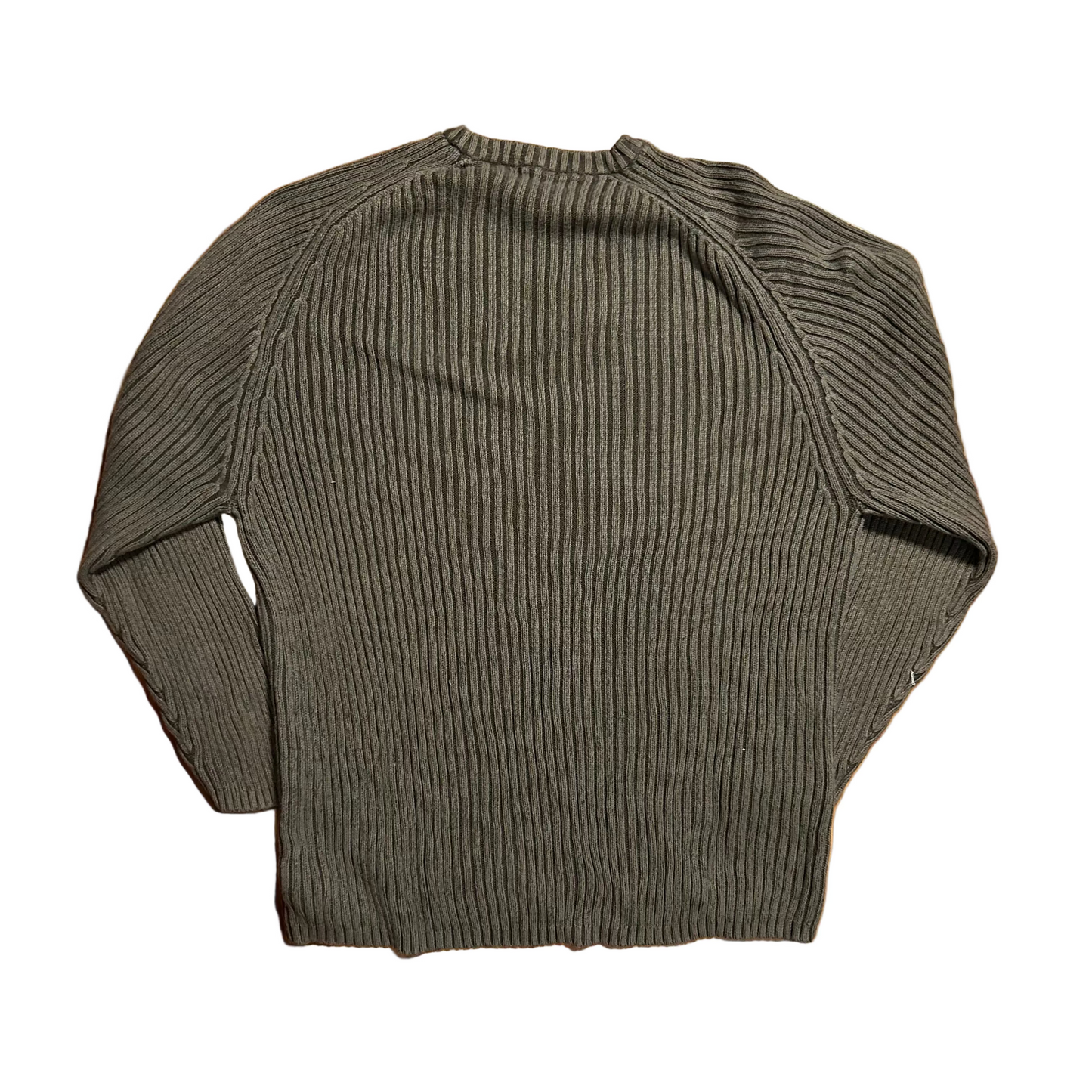 Faded Glory Green Cotton Sweater - Large - 23" x 29.5"