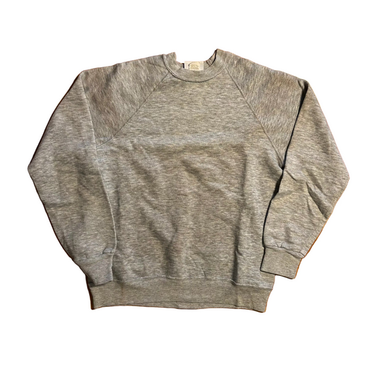 90's Bassett Walker Grey Blank Crewneck Sweatshirt - Medium - 20" x 25"