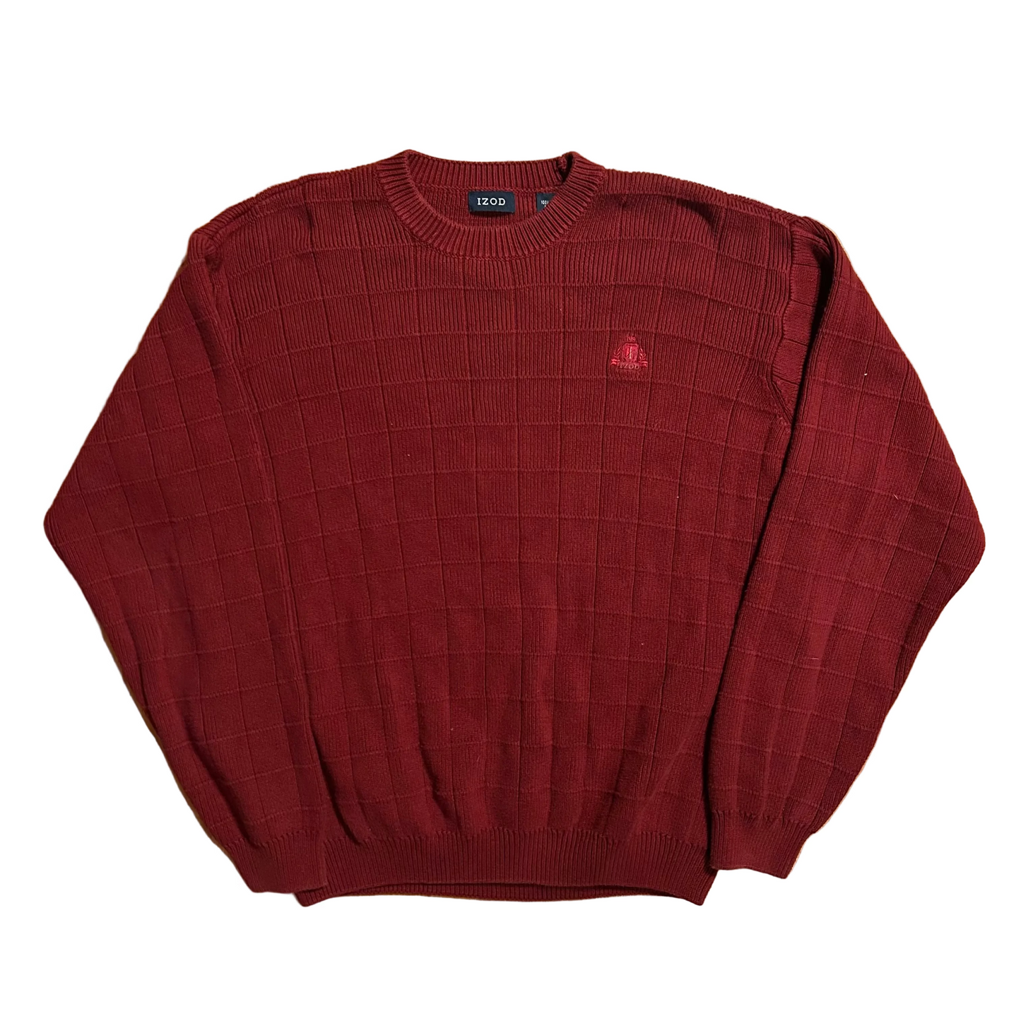 Izod Cotton Red Sweater - Large - 23" x 26"