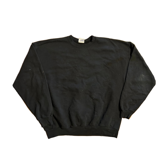 Hanes Black Blank Crewneck Sweatshirt - XLarge - 25" x 26"