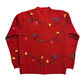 Red Christmas Lights Cardigan Sweater - Large - 22" x 29"