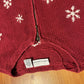 Croft and Barrow Red Zip Up Snowman Cardigan Sweater - Large - 23" x 25"