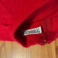 80/90's Designers Petite Turtleneck Red Cashmere Sweater - Medium - 20" x 22"