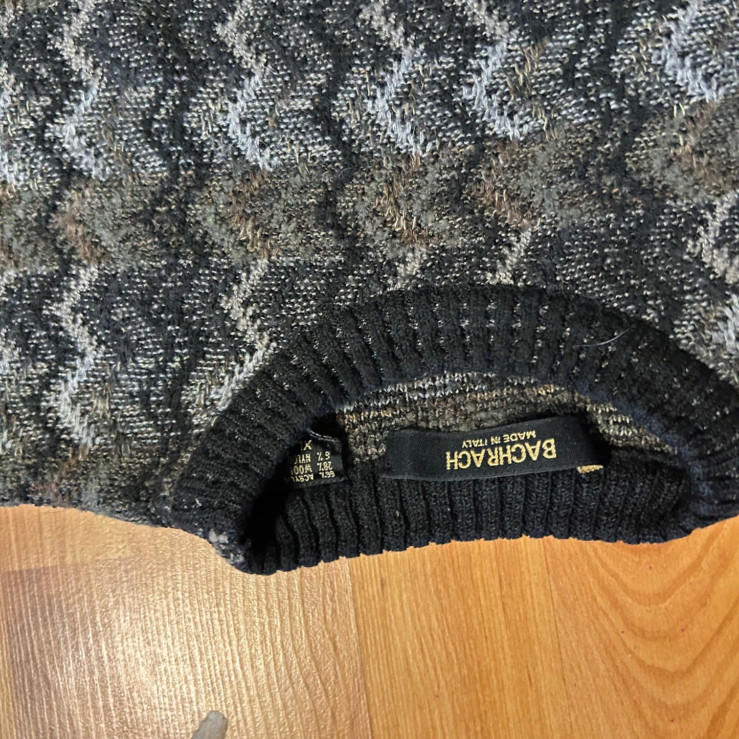 90's Bachrach Made in Italy Acrylic Wool Nylon Sweater - Large - 22" x 24"