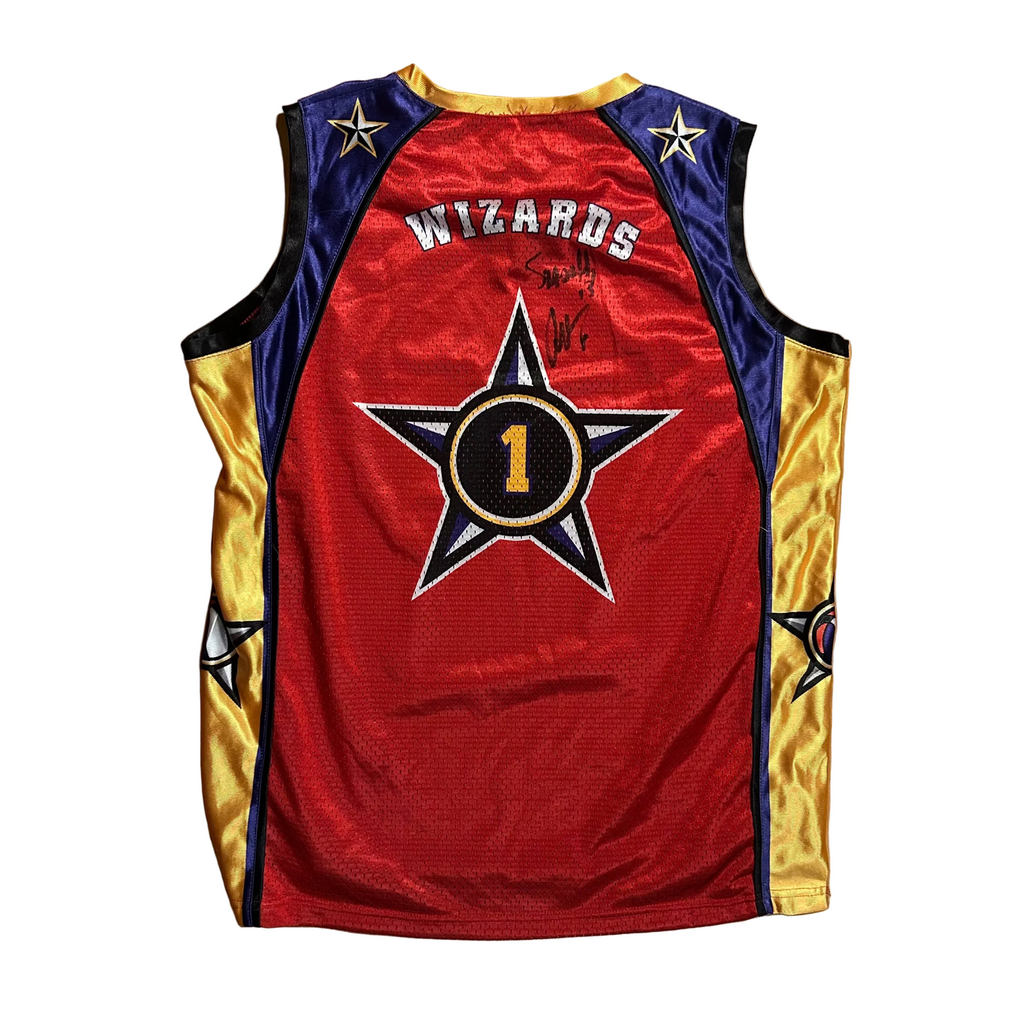 Harlem Wizards Red Basketball Signed Jersey - Large - 22" x 27.5"