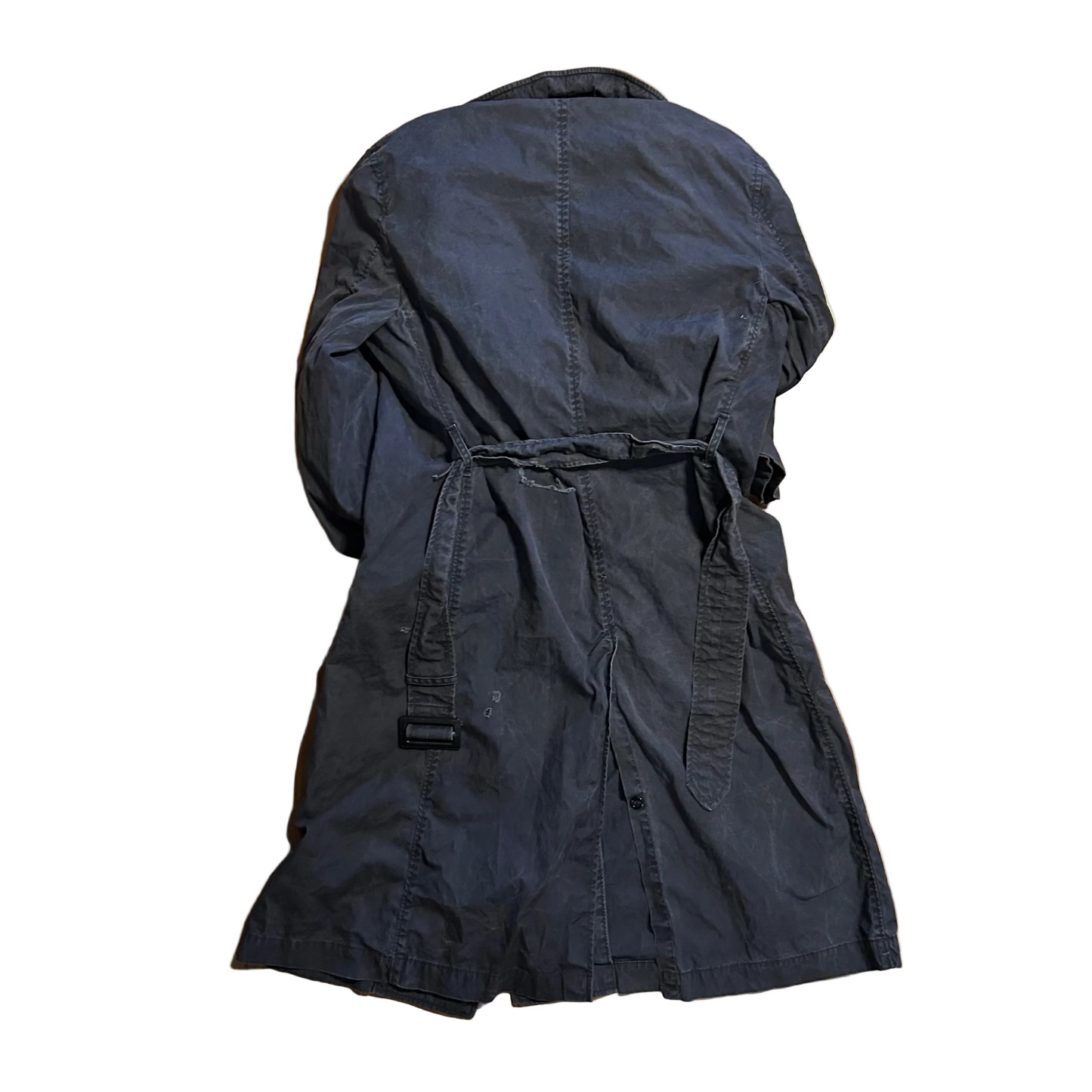 Navy Military Dark Blue Overcoat Jacket - Medium - 20" x 43"