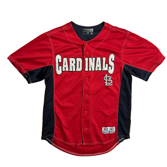 St Louis Cardinals MLB Baseball Red Button Up Jersey - Medium - 20" x 29.5"