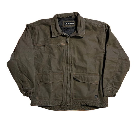 Dri Duck Brown Lined Zip Up Jacket - XLarge - 27" x 28"
