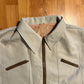 70's Tan Lined Zip Up Windbreaker Jacket - XLarge - 24" x 27"