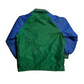 70/80's Gem Sportswear Zip Up Varsity Fur Lined Green Blue Jacket Coat - XLarge - 24" x 28"