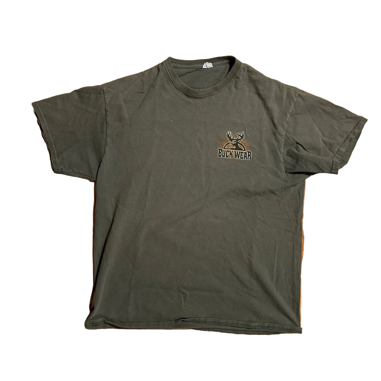 Closer To Nature Further From Idiots Buckwear Deer Green Tshirt - Medium - 21" x 26.5"