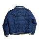 Lacoste Navy Blue Zip Up Puffer Jacket - Large - 23" x 25"