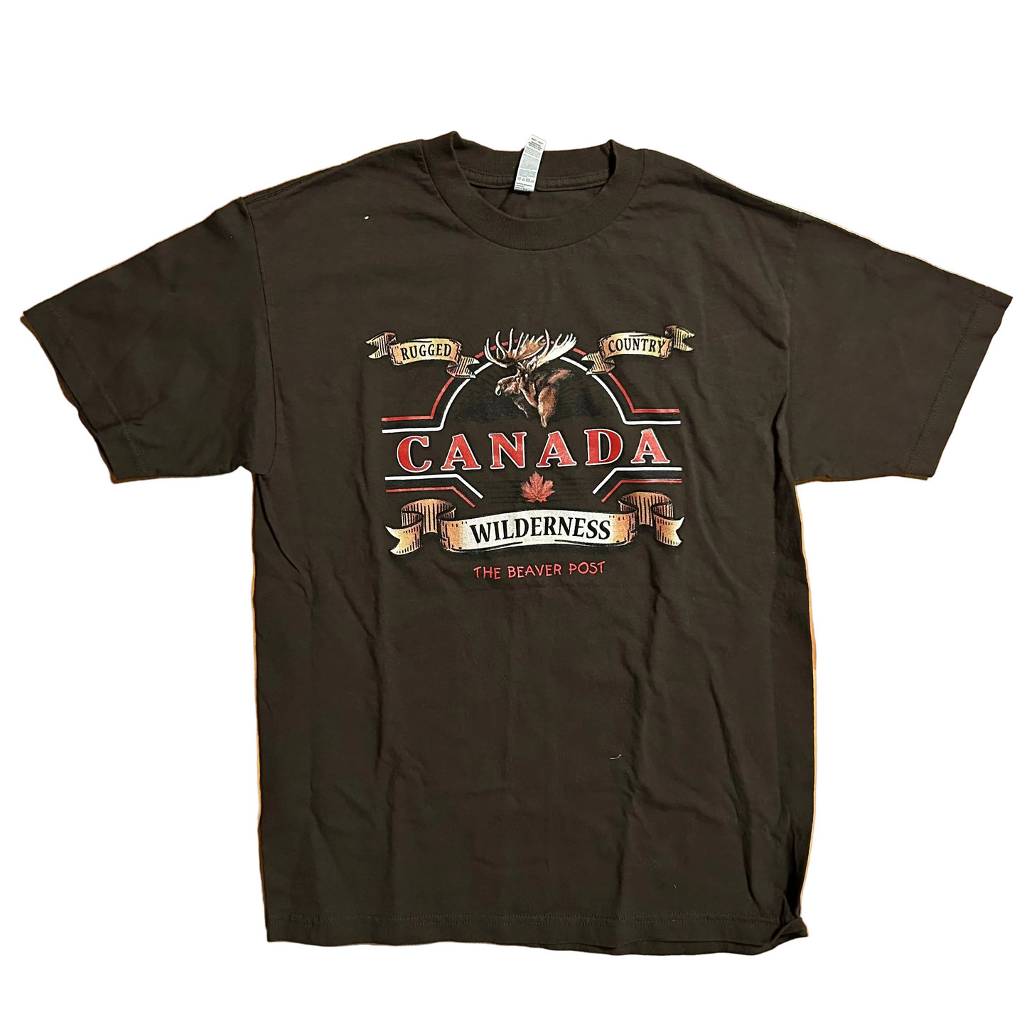 Canada Rugged Wilderness Brown Tshirt - Small - 19" x 27"