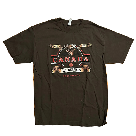 Canada Rugged Wilderness Brown Tshirt - Small - 19" x 27"