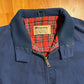80's Wedgefield Navy Blue Lined Zip Up Jacket - Large - 22" x 24"