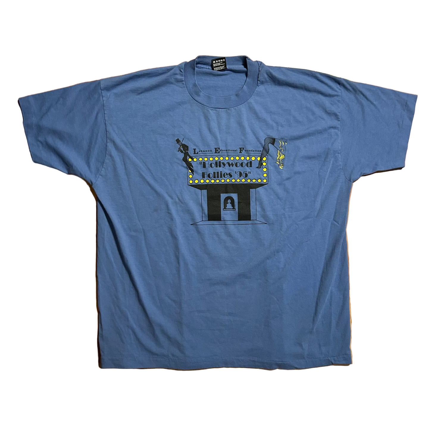 90’s FOTL Hollywood Follies Blue Tshirt - XLarge - 25" x 29"