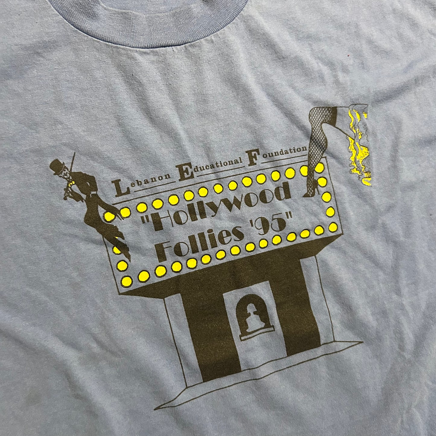 90’s FOTL Hollywood Follies Blue Tshirt - XLarge - 25" x 29"