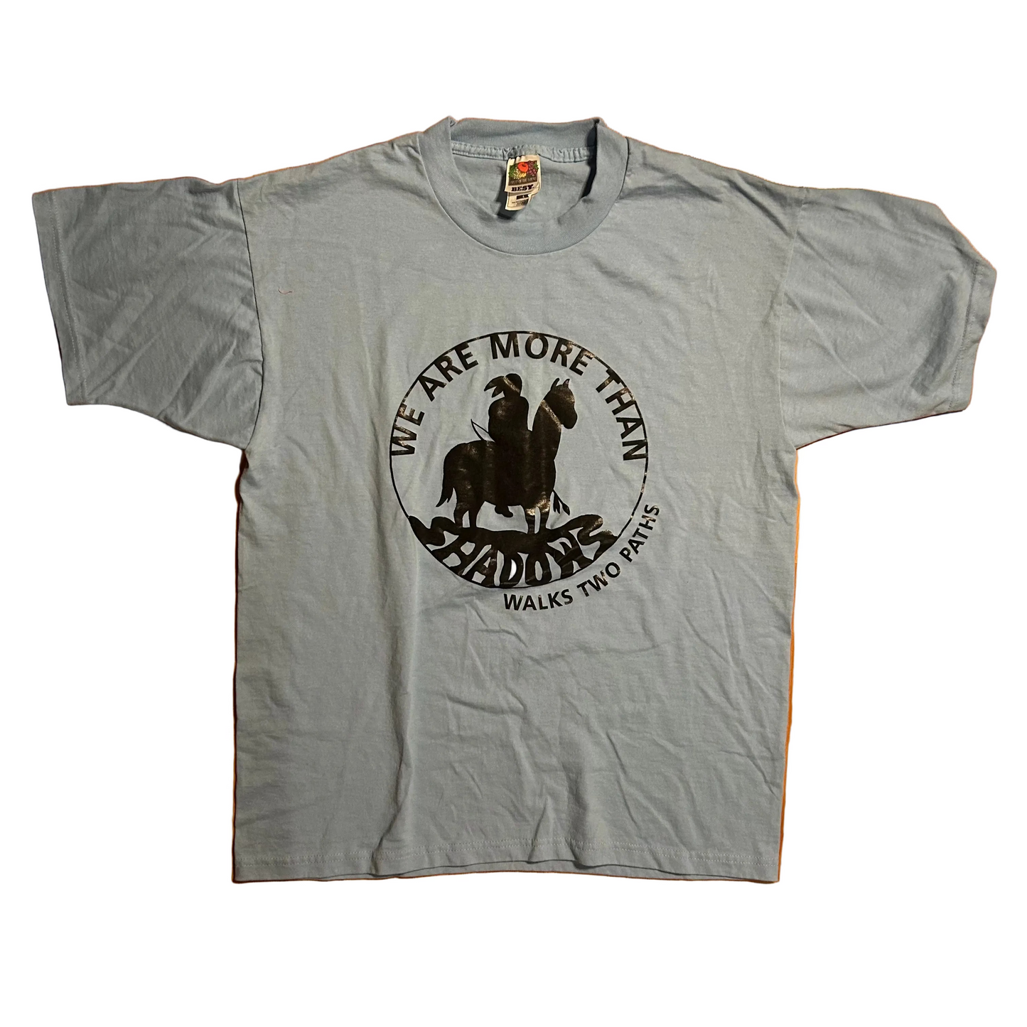 90’s FOTL Gale Rogers We Are More Than Shadows Light Blue Tshirt - Medium - 21" x 27"