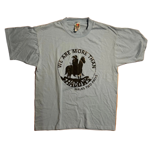 90’s FOTL Gale Rogers We Are More Than Shadows Light Blue Tshirt - Medium - 21" x 27"