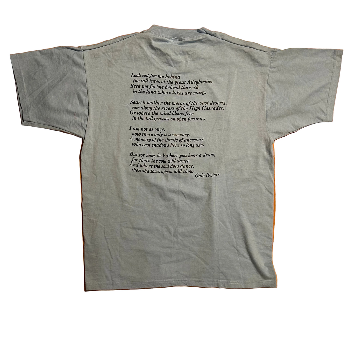 90’s FOTL Gale Rogers We Are More Than Shadows Light Blue Tshirt - Medium - 21" x 27"