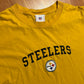 NFL Pittsburgh Steelers Football Yellow Tshirt - Large - 22" x 29"