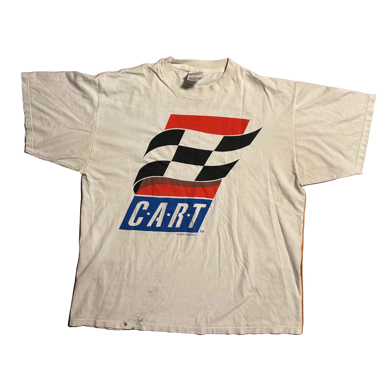 90’s Cart World Series White Tshirt - XLarge - 24.5" x 29"