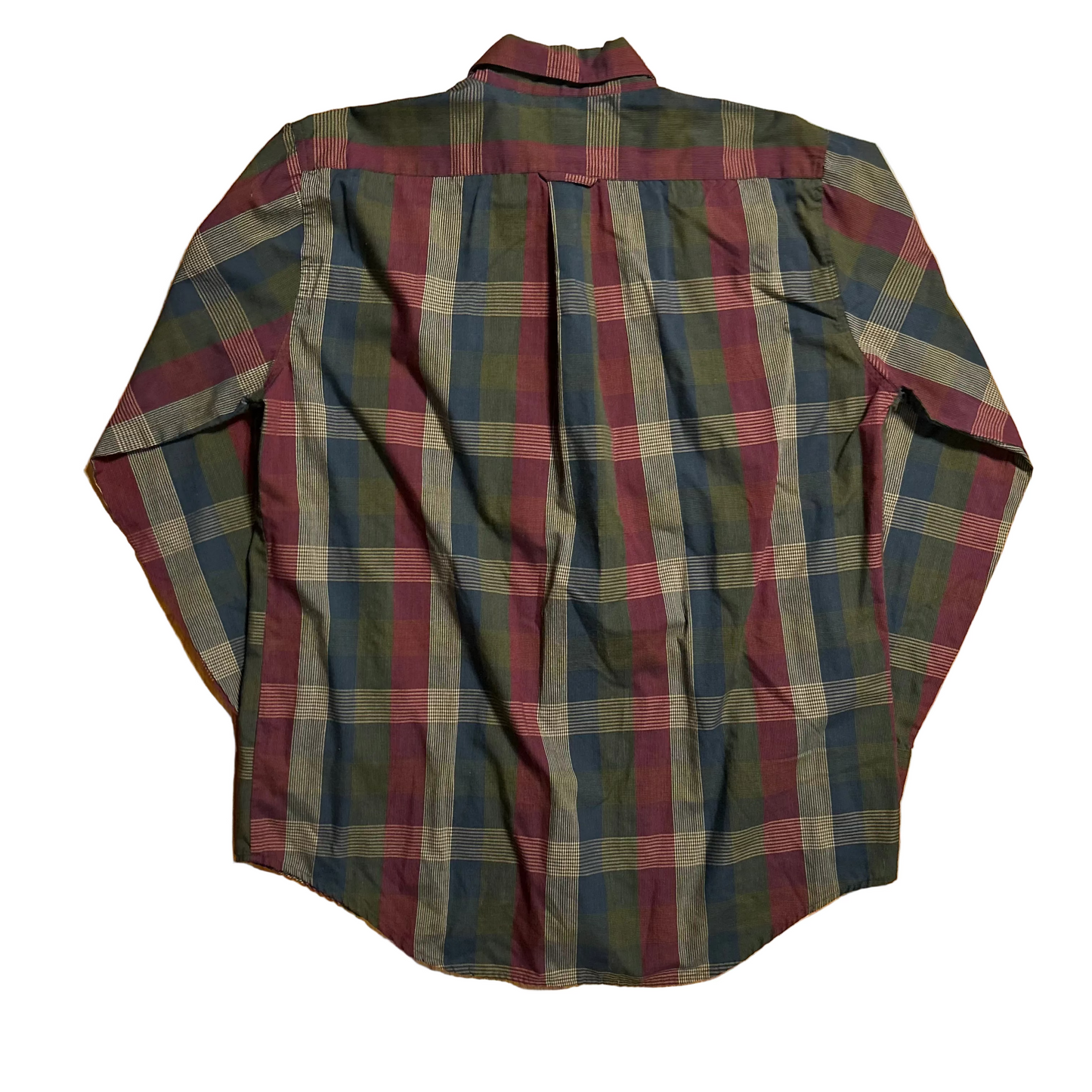 90’s McGregor Classic Red Blue Green Plaid Button Down Shirt - XLarge - 24" x 31.5"