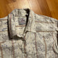 Real Work Wear White Western Floral Button Up Shirt - Large - 23" x 25"