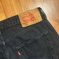 Levi 501 Black Denim Jeans - 34" x 31"