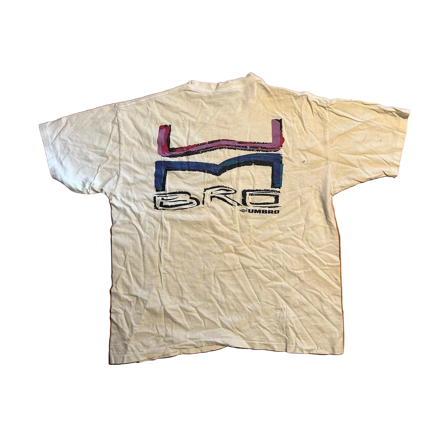 90's Umbro White Tshirt - Large - 23" x 27"