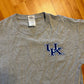 Kentucky University Wildcats Favorite Teams Whoever Plays Louisville Grey Tshirt - Medium - 21" x 29"