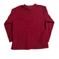 Croft and Barrow Bear Winter Maroon Fleece Crewneck Sweatshirt - Large - 23.5" x 28"
