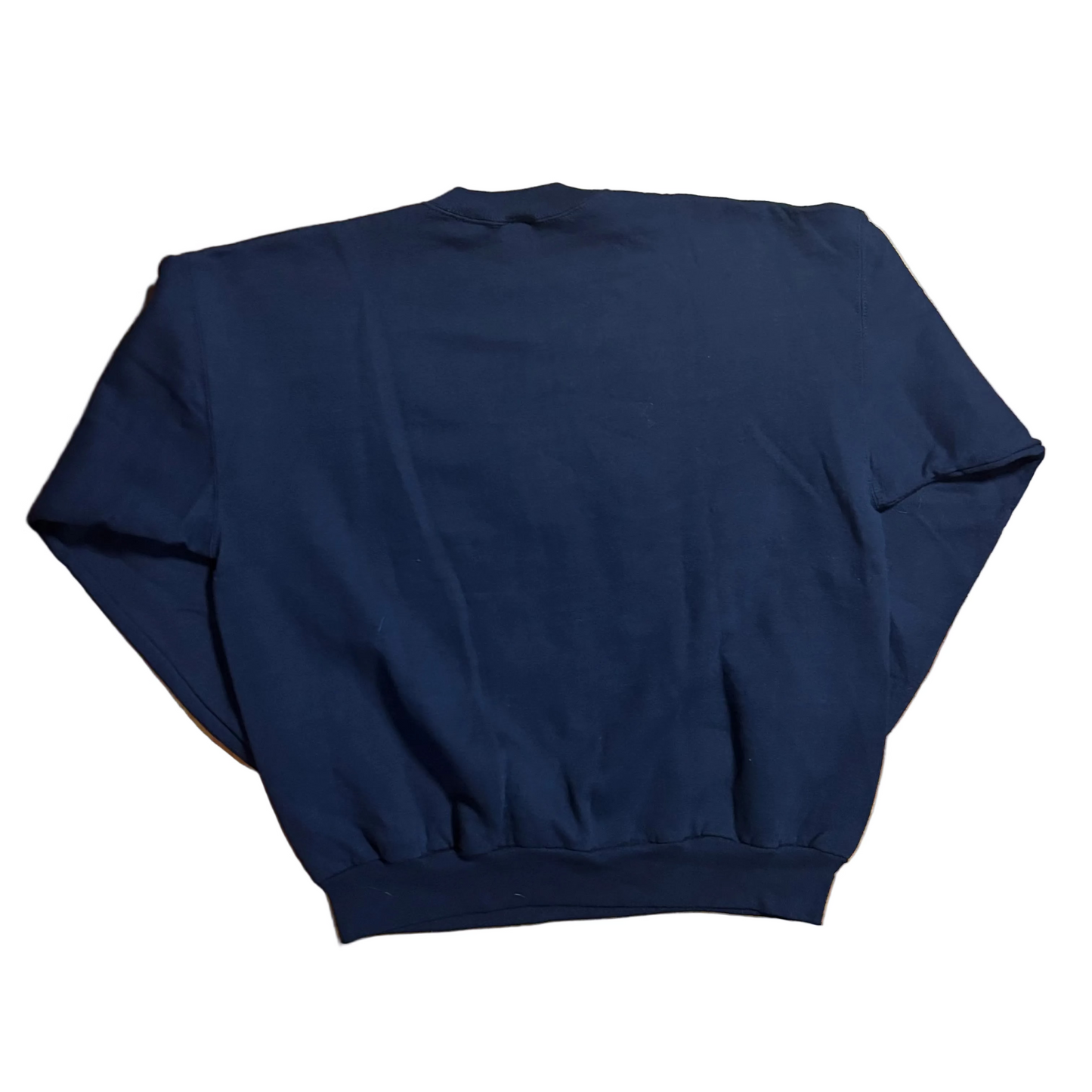 Hanes Heavyweight Christmas Navy Blue Stockings Crewneck Sweatshirt - XLarge - 25" x 26.5"