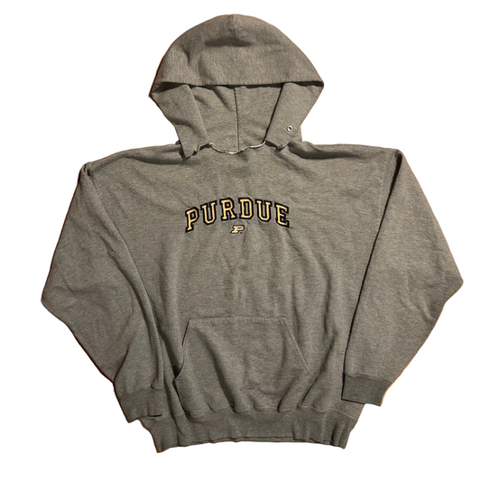 Purdue University Boilermakers Grey Hoodie Sweatshirt - XLarge - 25" x 27"
