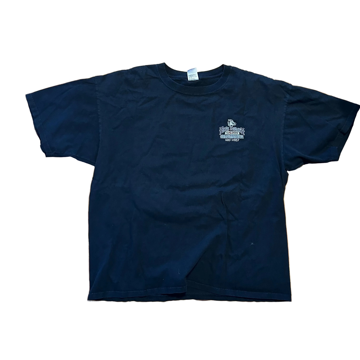 Hogs Breath Saloon Key West Florida Black Tshirt - XLarge - 24" x 28"