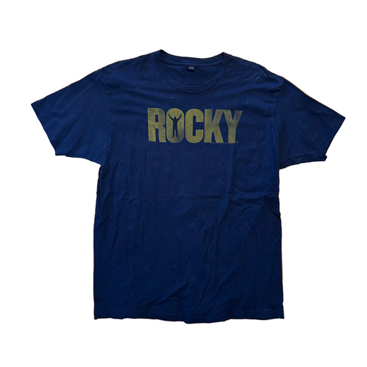 Rocky Balboa Navy Blue Movie Tshirt - Medium - 20" x 29.5"