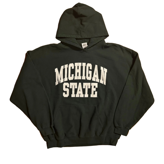 Michigan State Spartans University Green Hoodie Sweatshirt - XLarge - 25" x 27.5"