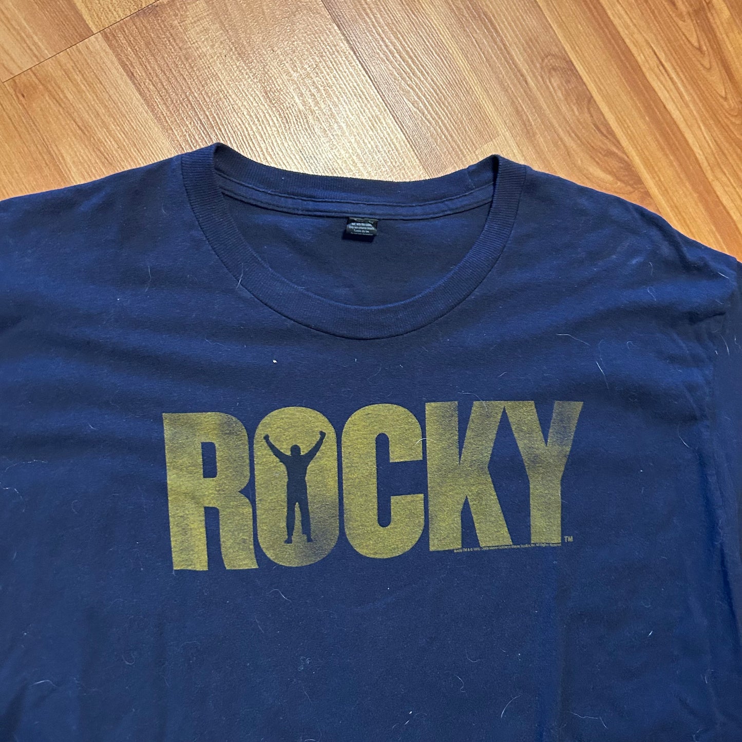 Rocky Balboa Navy Blue Movie Tshirt - Medium - 20" x 29.5"