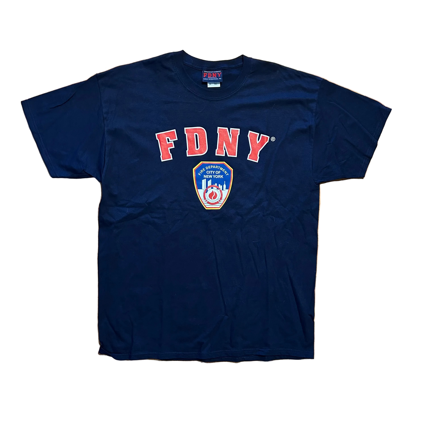 FDNY Navy Blue Tshirt - Large - 22" x 30.5"