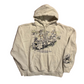 Disney Winnie the Pooh Christopher Robin Cream Hoodie Sweatshirt - XLarge - 24" x 23.5"