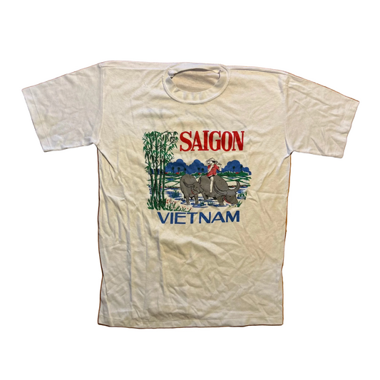 80/90's Saigon Vietnam White Tshirt - Medium - 20" x 28"