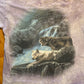 The Mountain Pink Purple Tie Dye Wolves Coyotes Tshirt - Large - 23.5" x 27.5"