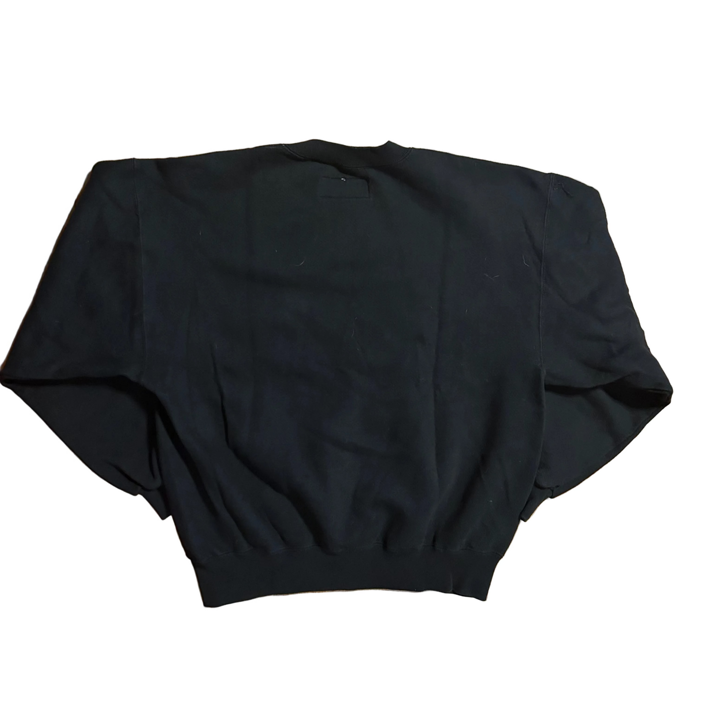 90’s Russell Athletic High Cotton Black Blank Crewneck Sweatshirt - Large - 23" x 24.5"