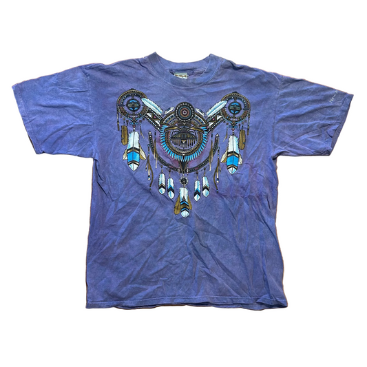 Purple Native American New Mexico Tshirt - Medium - 21" x 27"