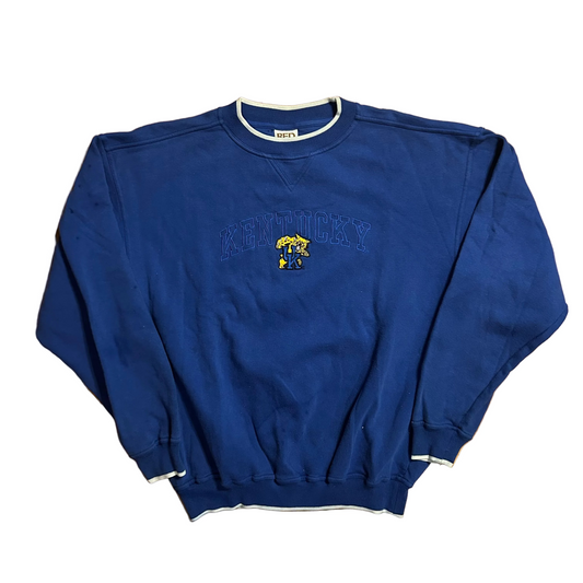 Red Oak Kentucky University Wildcats Blue Crewneck Sweatshirt - XLarge - 25" x 26"