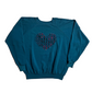 80/90’s Blue Teal Heart Crewneck Sweatshirt - Large - 23.5" x 24.5"
