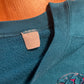80/90’s Blue Teal Heart Crewneck Sweatshirt - Large - 23.5" x 24.5"