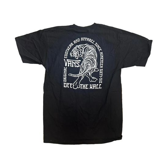 Vans Off The Wall Black Tshirt - Small - 19" x 29"