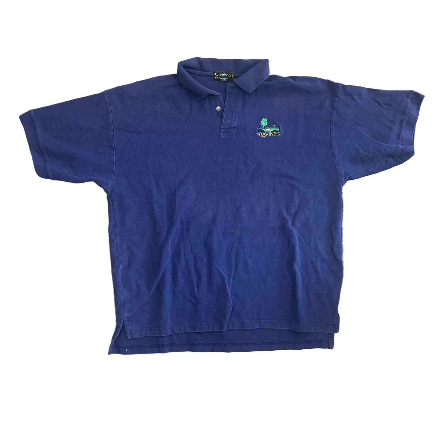 The Ravines Navy Blue Polo Shirt - XLarge - 25" x 28"